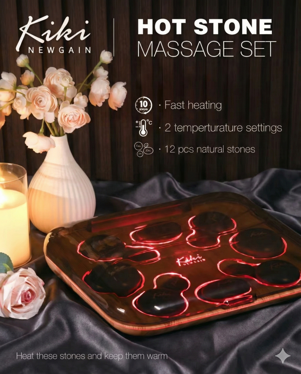 Kiki Hot Stone Massage Set
