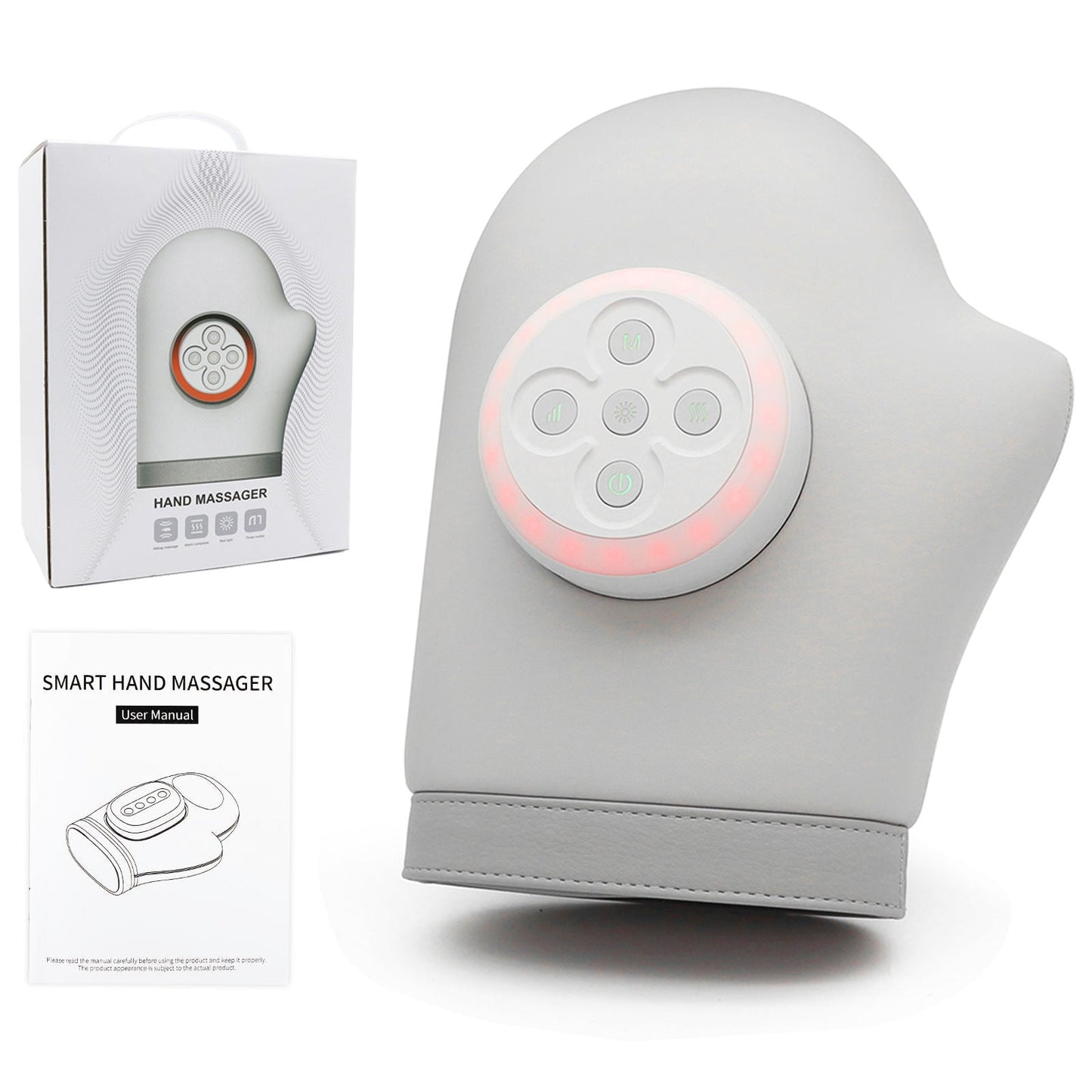 H222 Complete Hand Massage System with red light therapy, airbag compression and adjustable heat settings