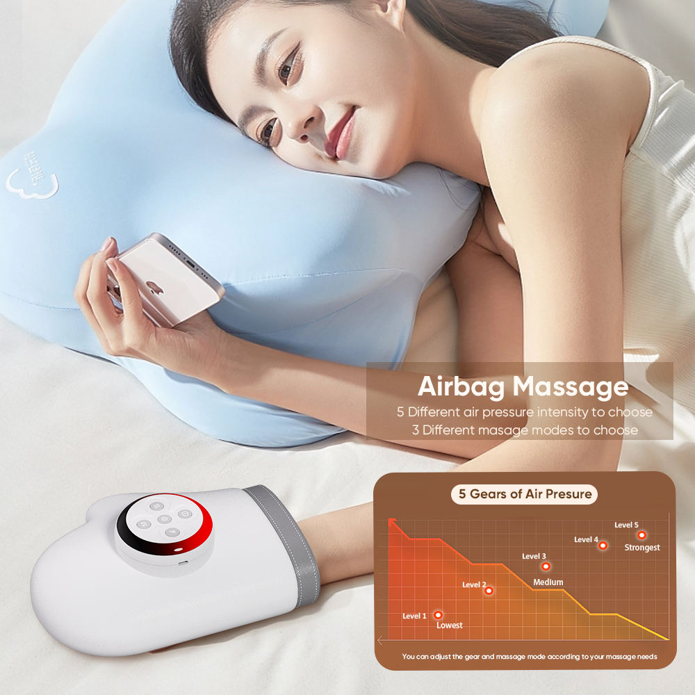 H222 Complete Hand Massage System with red light therapy, airbag compression and adjustable heat settings