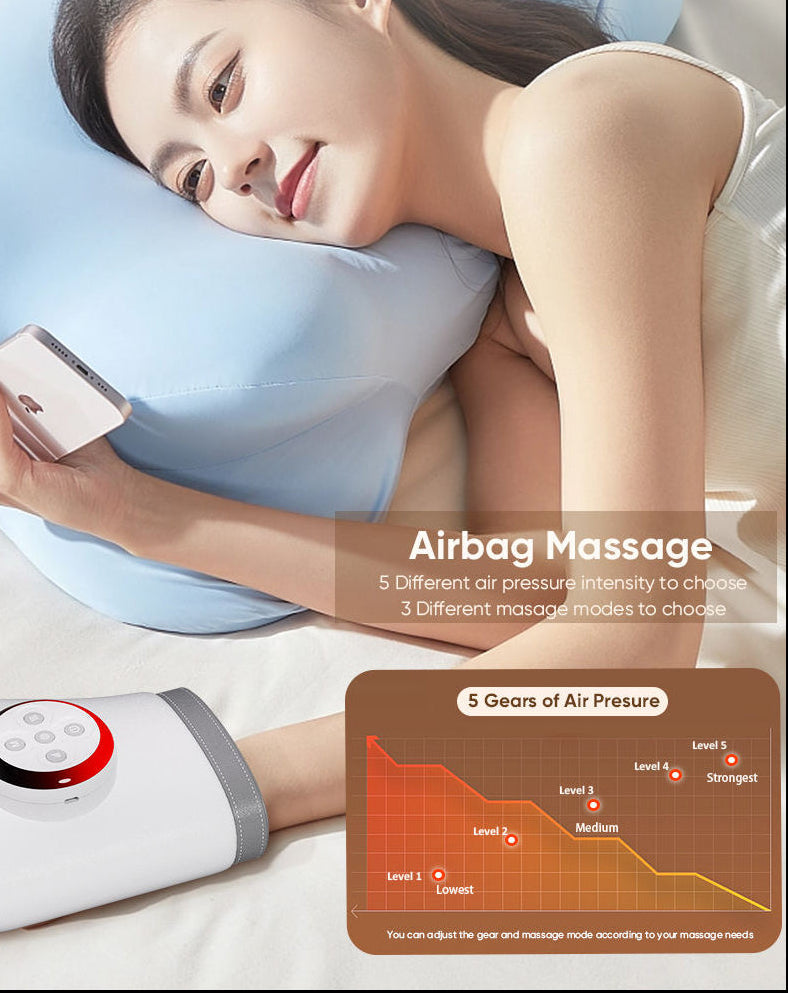 H222 Complete Hand Massage System with red light therapy, airbag compression and adjustable heat settings